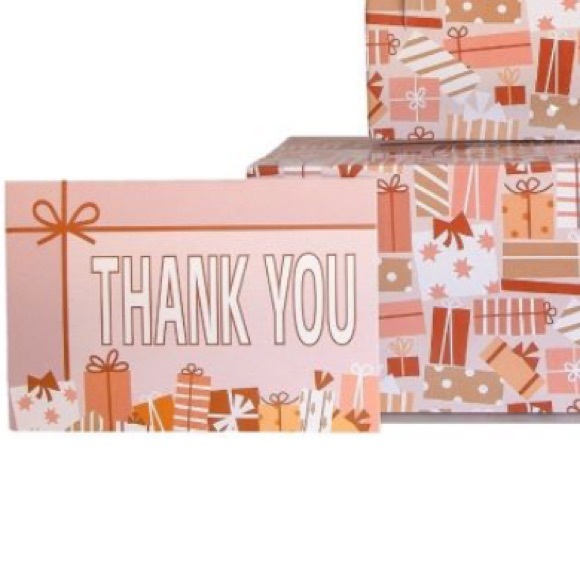 20 4x6 Thank You Cards Christmas Print Postcard Blank Back Side - holiday print - Picture 3 of 3